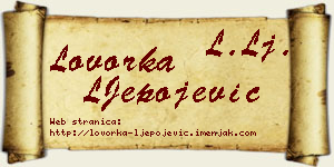 Lovorka LJepojević vizit kartica